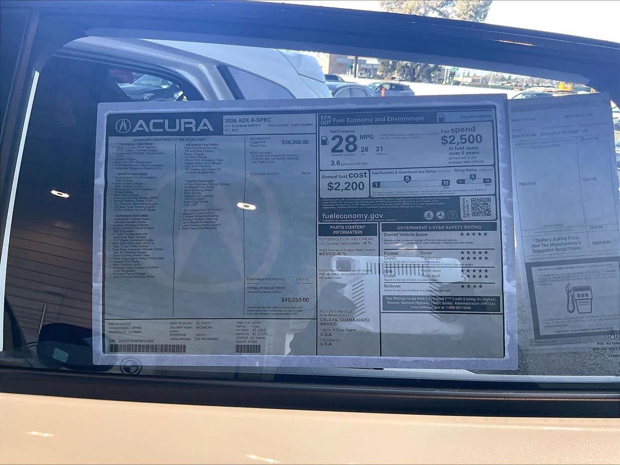 2026 Acura ADX w/A-Spec Package Roseville CA