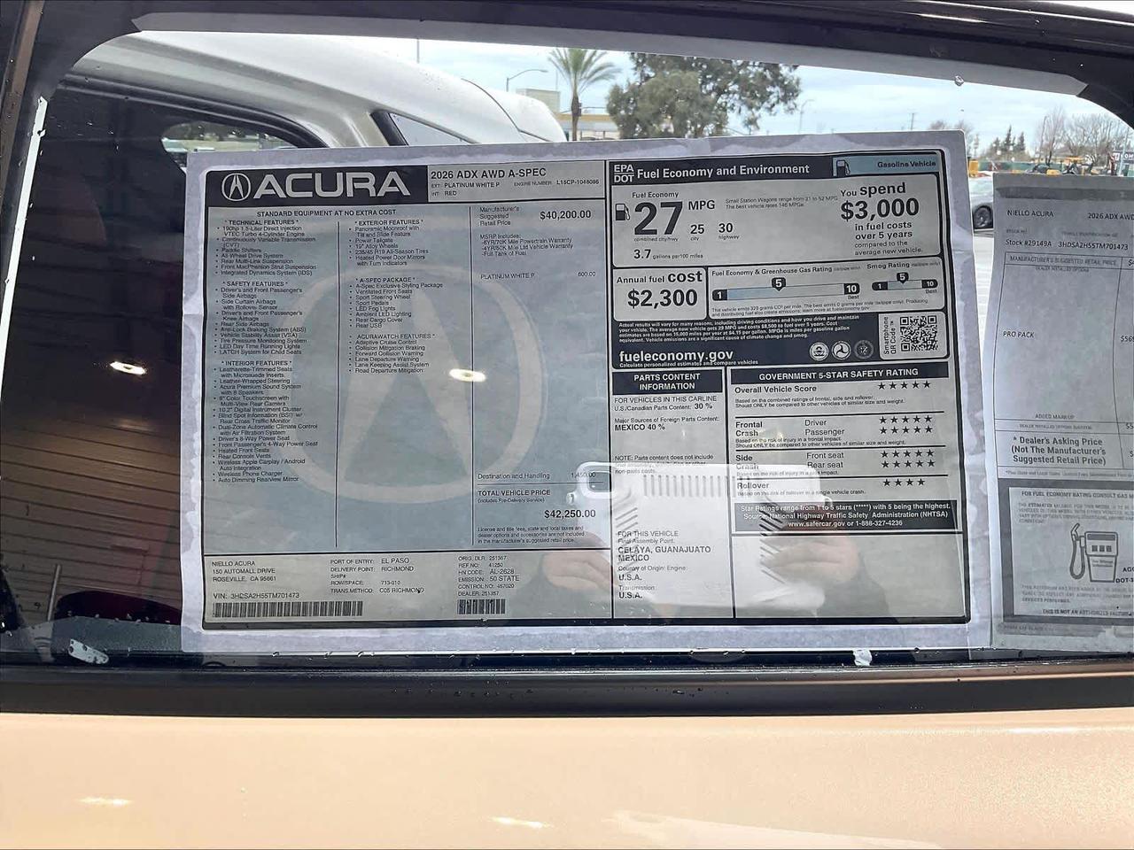 2026 Acura ADX w/A-Spec Package Roseville CA