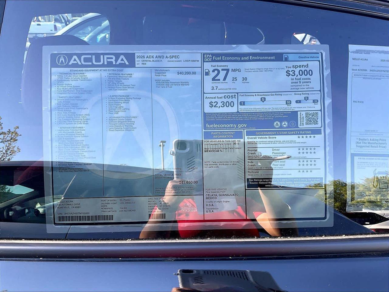 2026 Acura ADX w/A-Spec Package Roseville CA