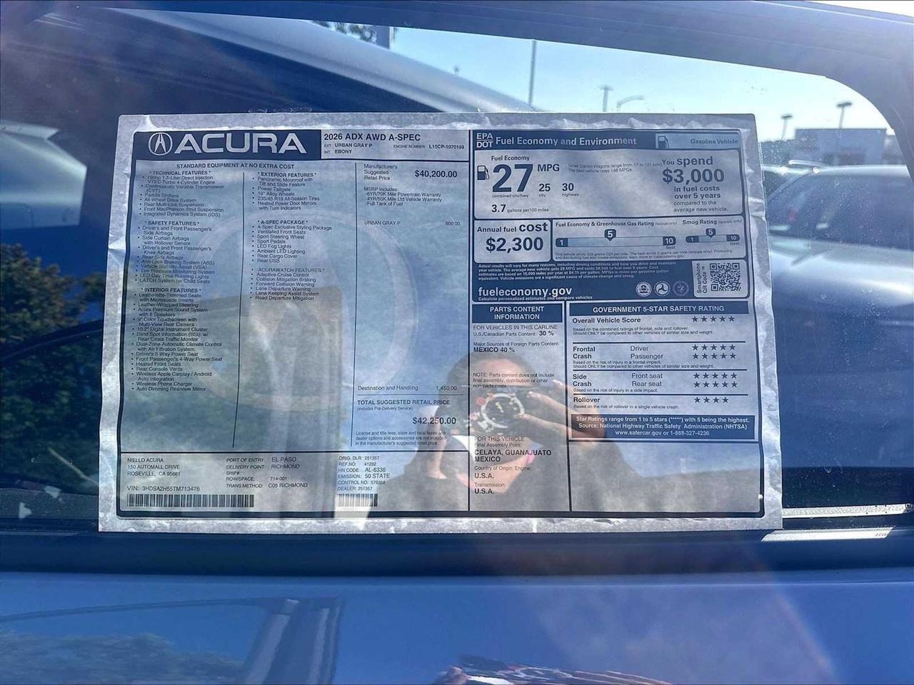 2026 Acura ADX w/A-Spec Package Roseville CA