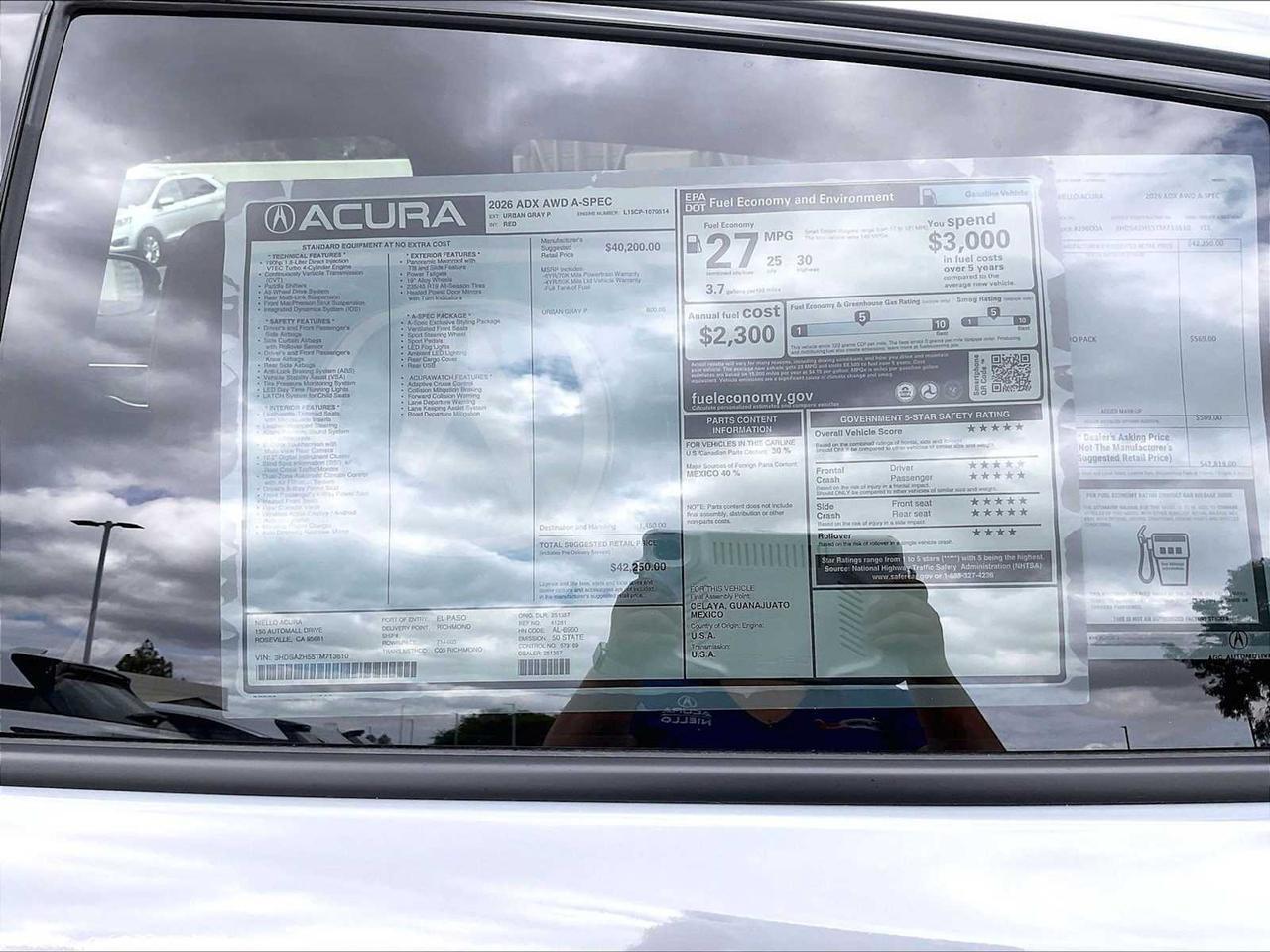 2026 Acura ADX w/A-Spec Package Roseville CA