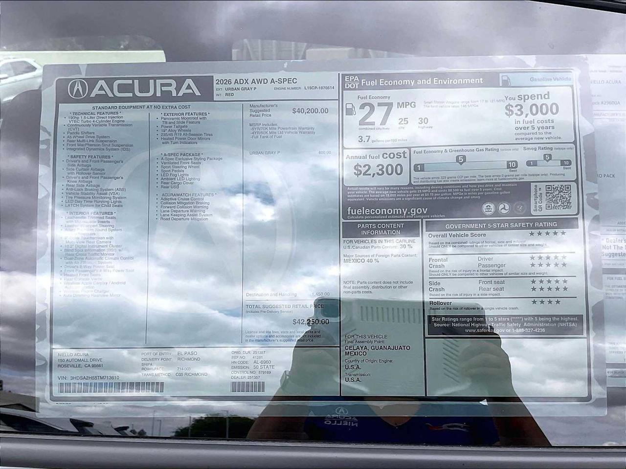 2026 Acura ADX w/A-Spec Package Roseville CA