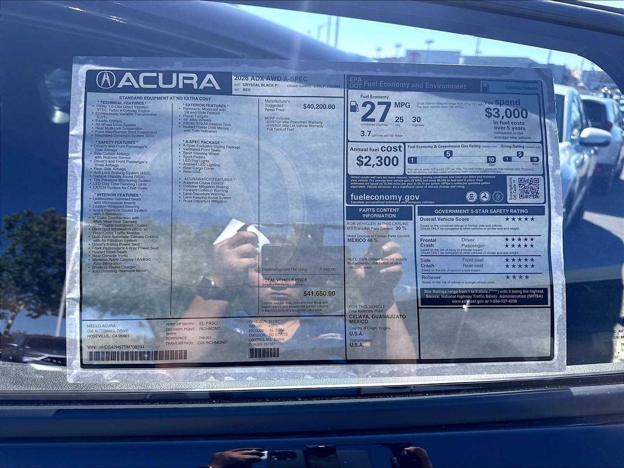 2026 Acura ADX w/A-Spec Package Roseville CA