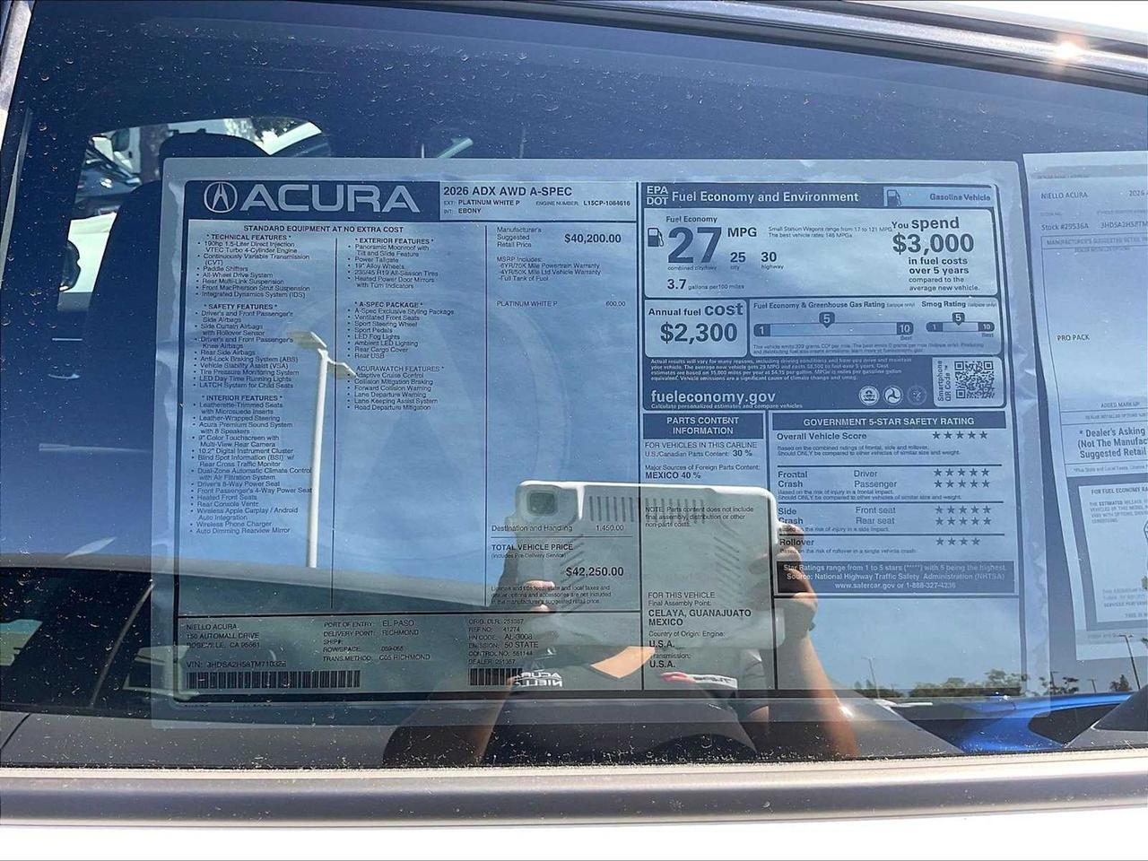 2026 Acura ADX w/A-Spec Package Roseville CA
