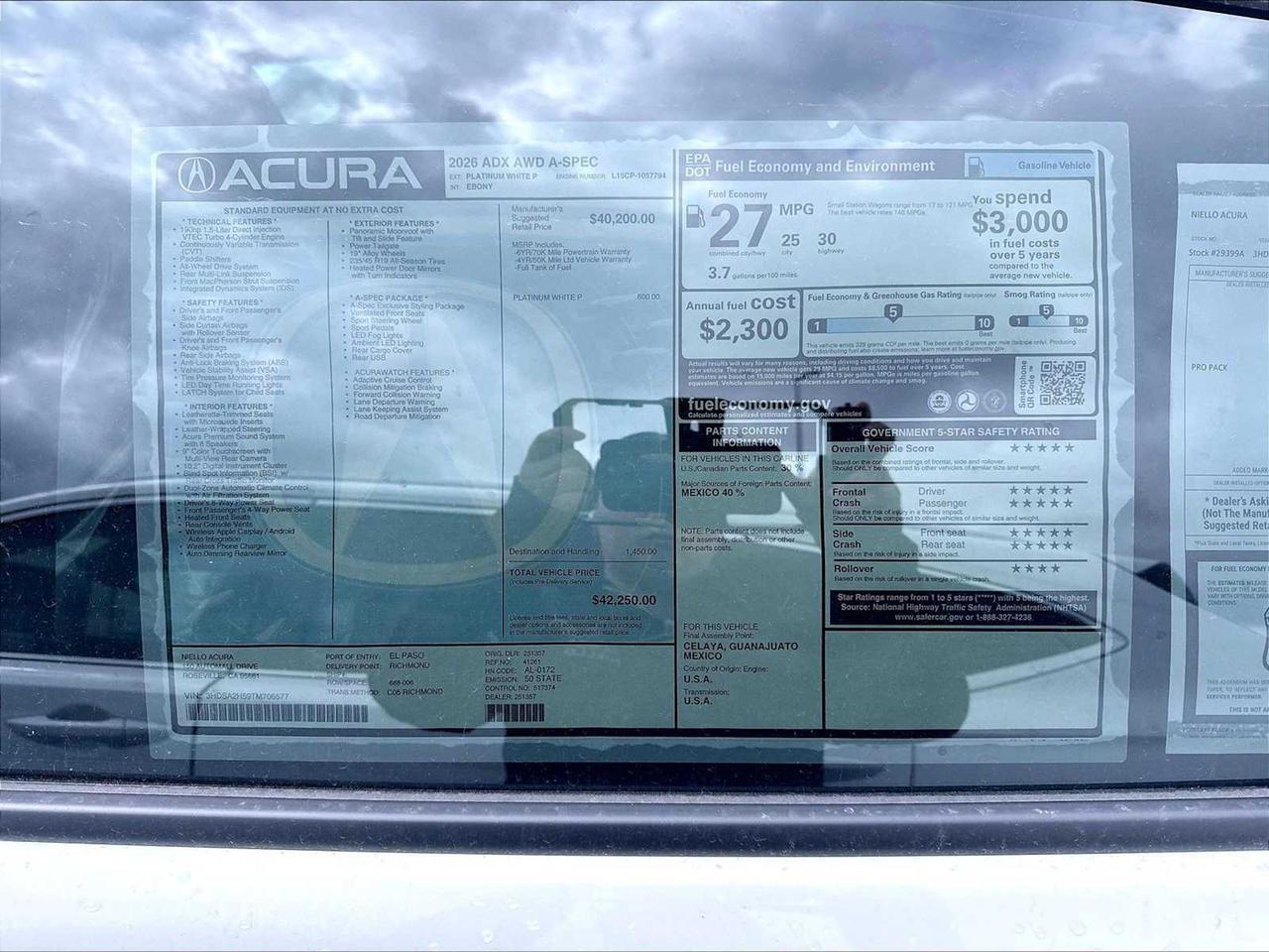 2026 Acura ADX w/A-Spec Package Roseville CA