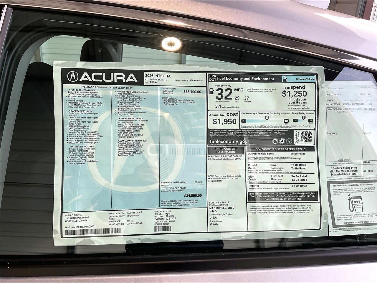 2026 Acura Integra Roseville CA