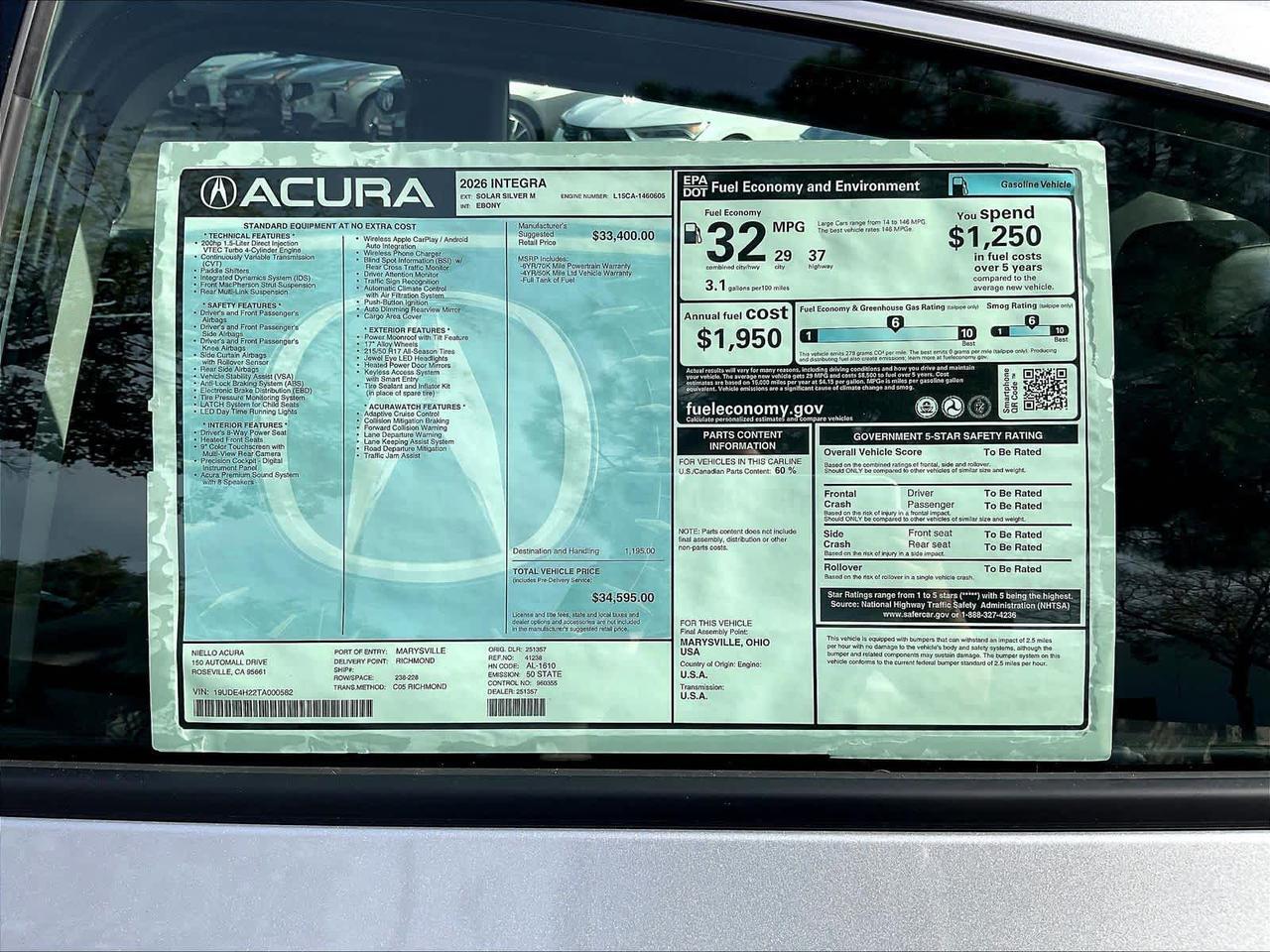 2026 Acura Integra Roseville CA