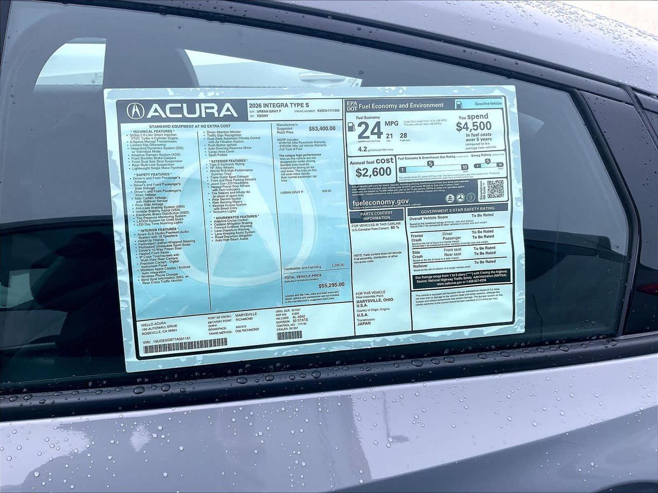 2026 Acura Integra Type S Roseville CA