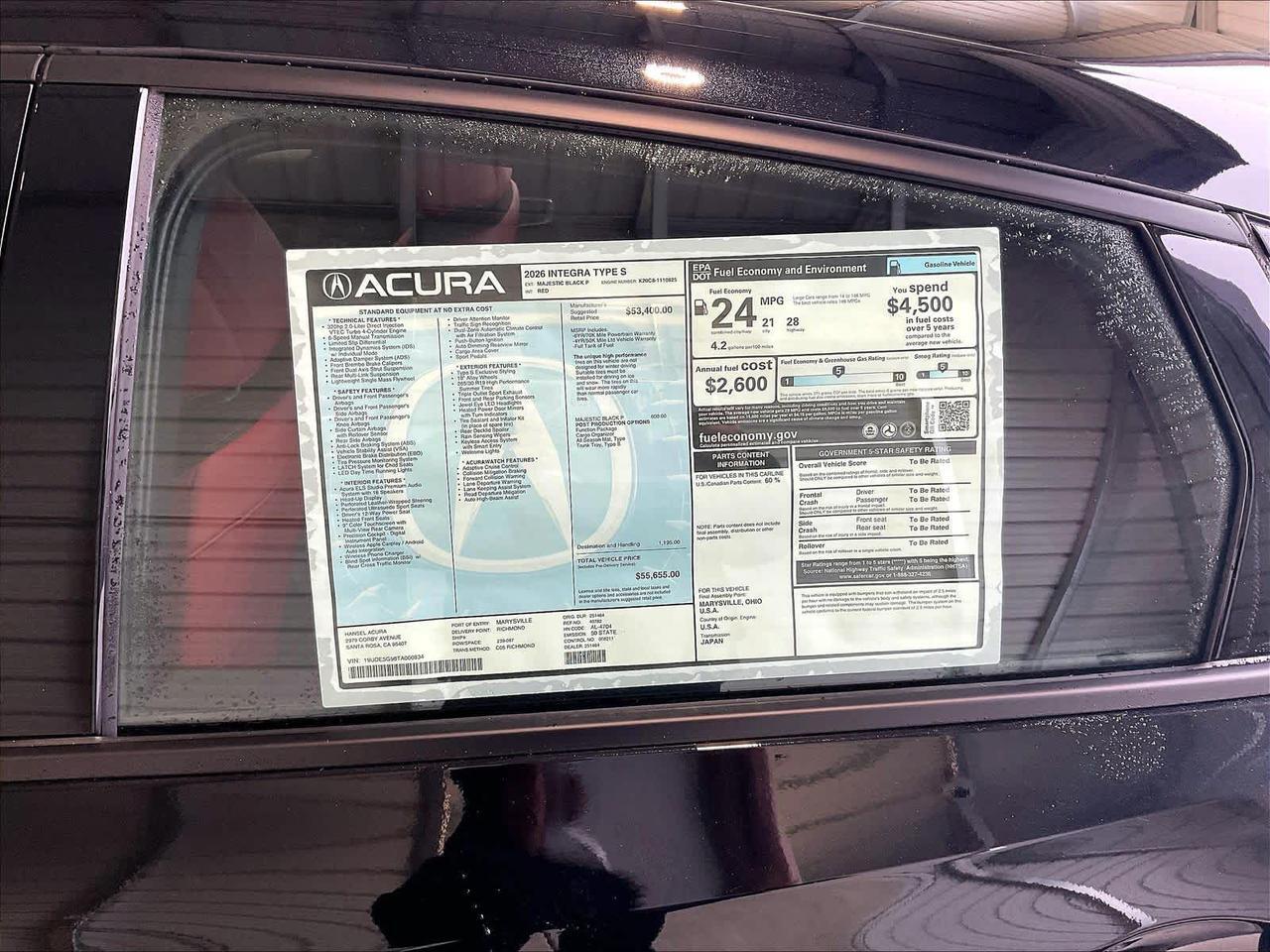 2026 Acura Integra Type S Roseville CA