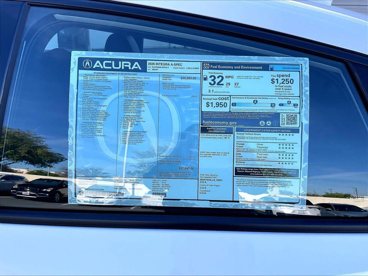 2026 Acura Integra w/A-Spec Package Roseville CA