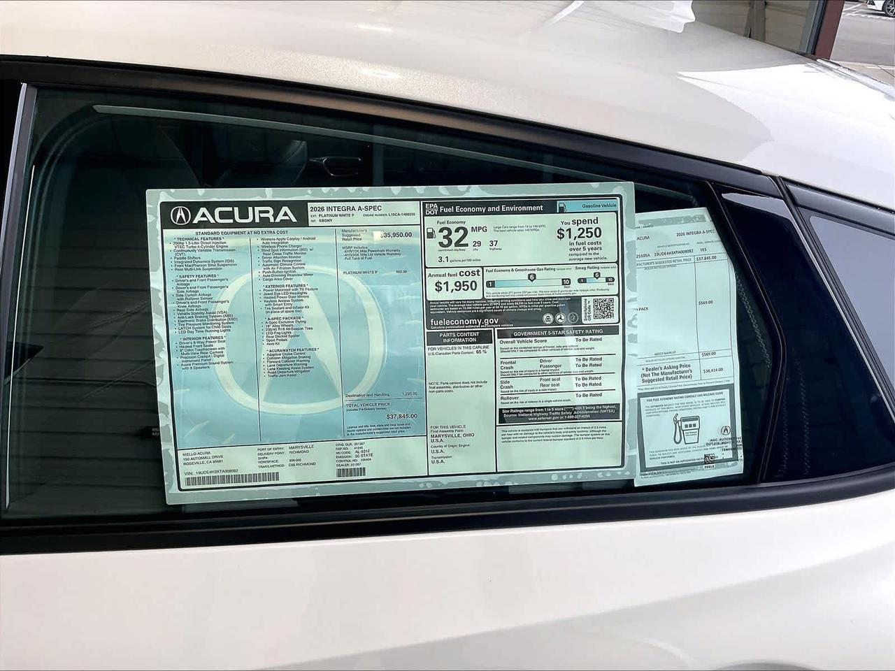 2026 Acura Integra w/A-Spec Package Roseville CA