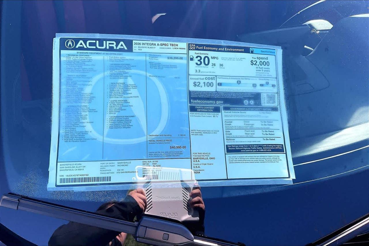 2026 Acura Integra w/A-Spec Technology Package Roseville CA