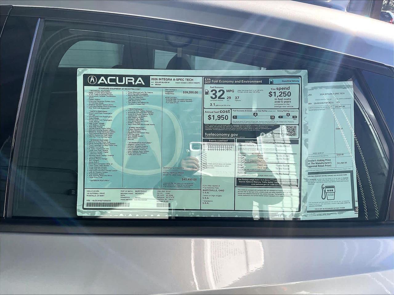 2026 Acura Integra w/A-Spec Technology Package Roseville CA