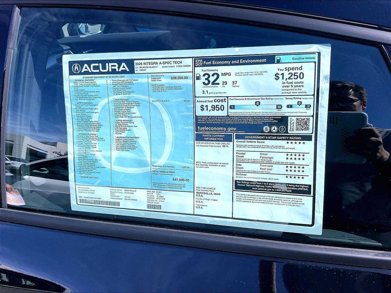 2026 Acura Integra w/A-Spec Technology Package Roseville CA