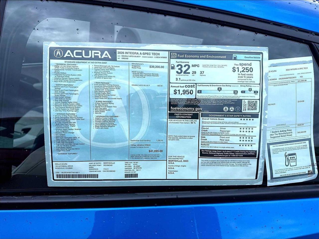 2026 Acura Integra w/A-Spec Technology Package Roseville CA