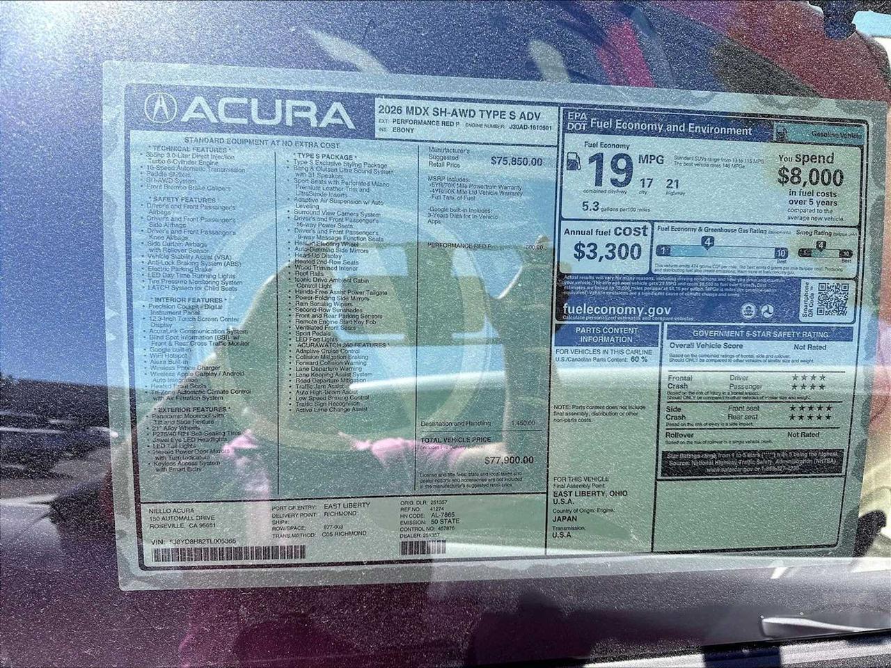 2026 Acura MDX Type S w/Advance Package Roseville CA