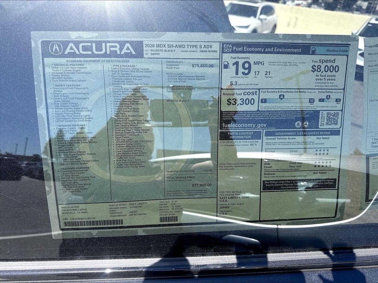 2026 Acura MDX Type S w/Advance Package Roseville CA