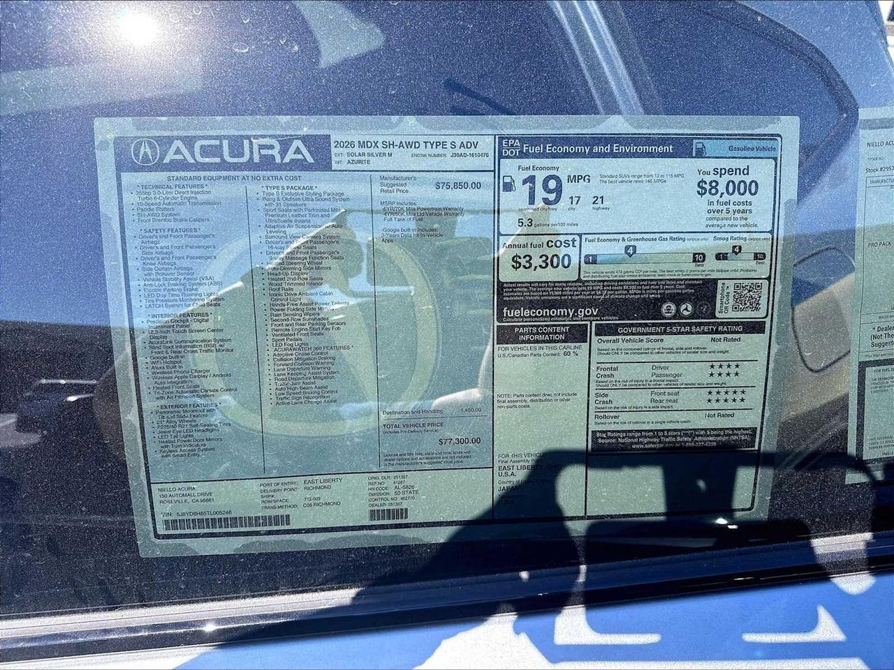 2026 Acura MDX Type S w/Advance Package Roseville CA
