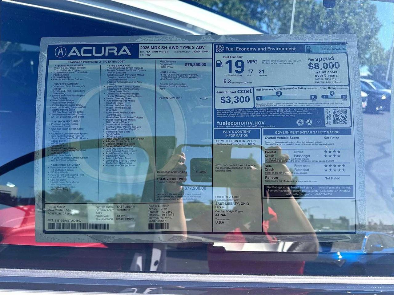 2026 Acura MDX Type S w/Advance Package Roseville CA
