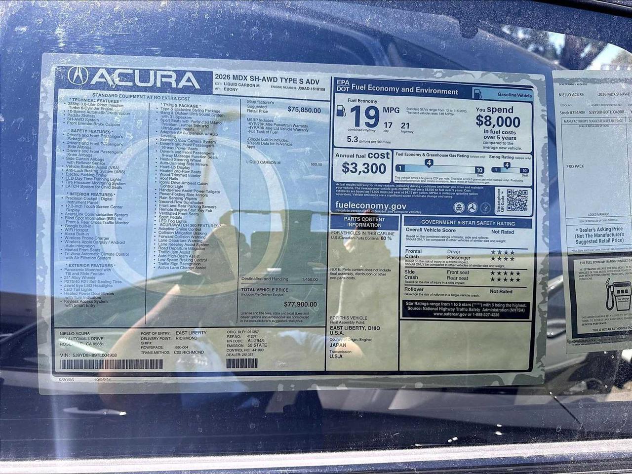 2026 Acura MDX Type S w/Advance Package Roseville CA