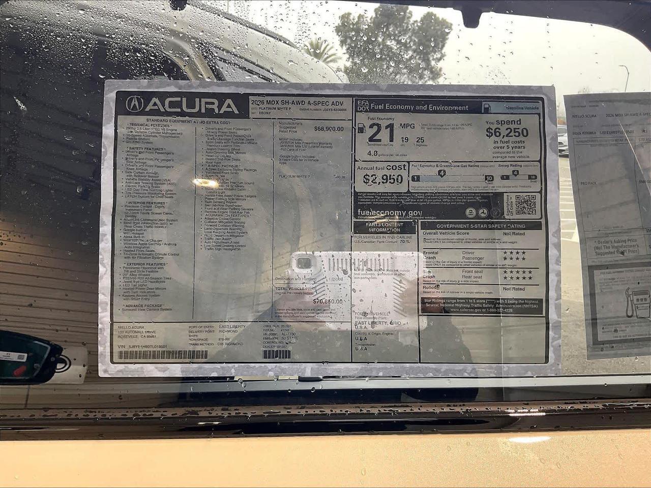 2026 Acura MDX w/A-Spec Advance Package Roseville CA