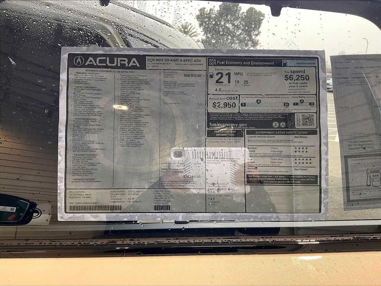2026 Acura MDX w/A-Spec Advance Package Roseville CA