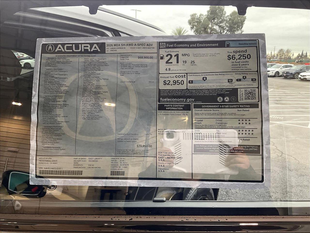 2026 Acura MDX w/A-Spec Advance Package Roseville CA