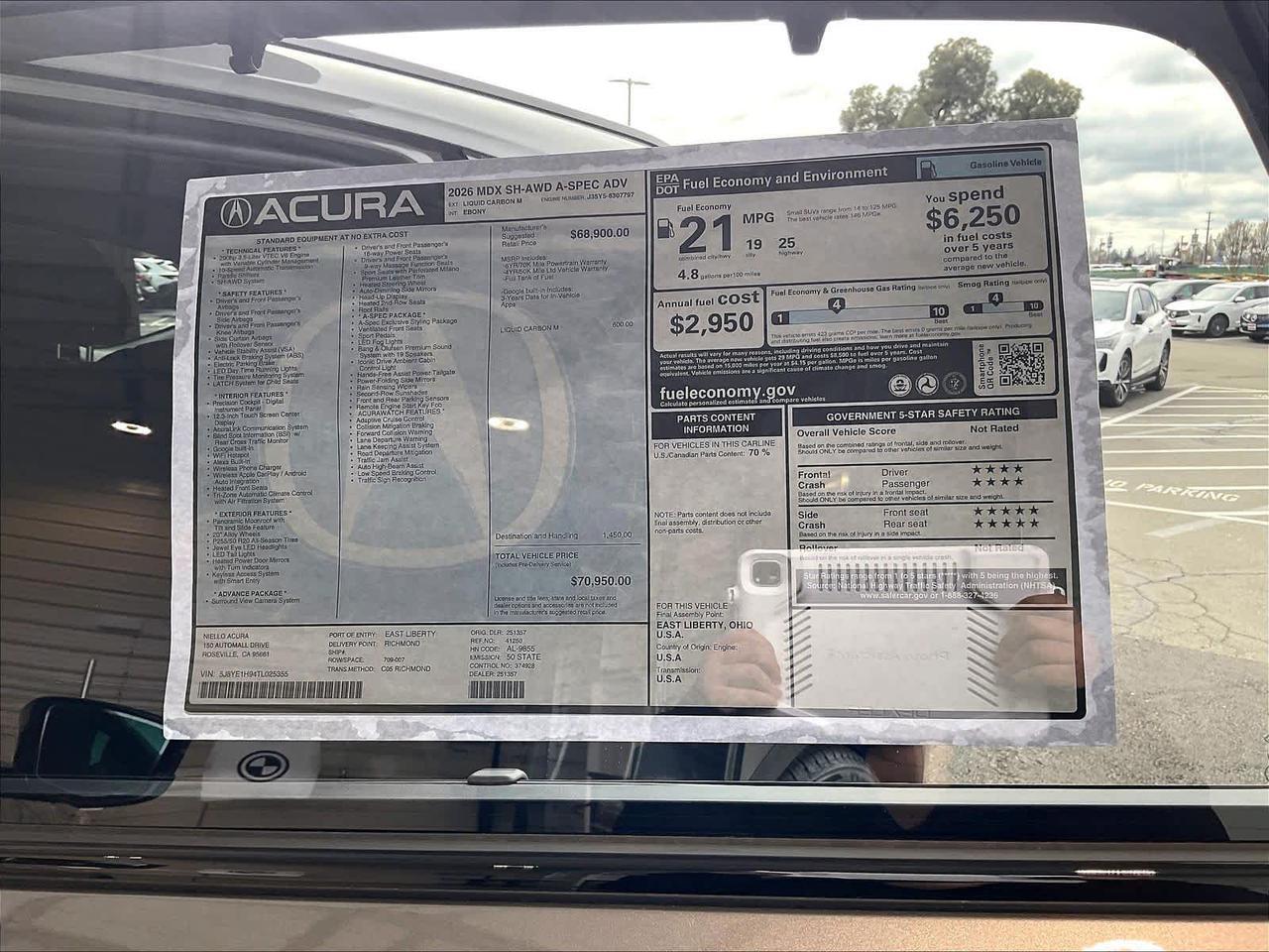 2026 Acura MDX w/A-Spec Advance Package Roseville CA