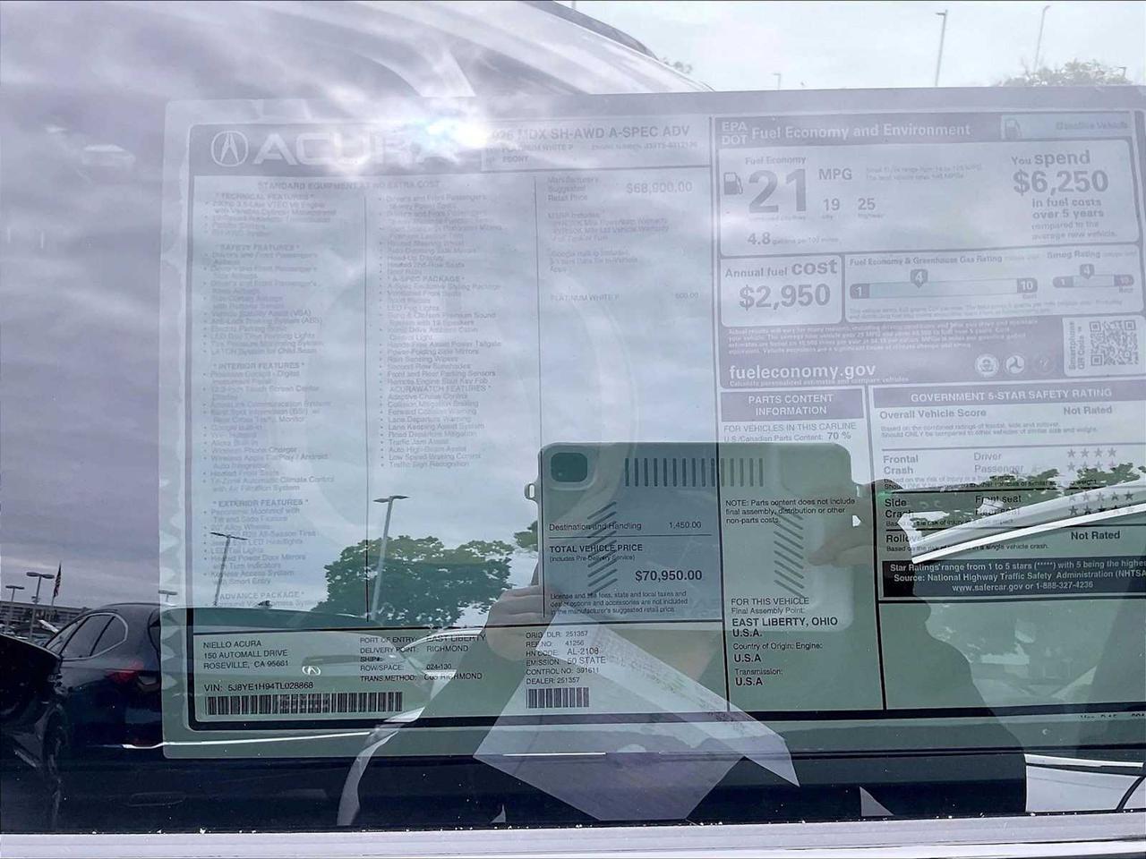 2026 Acura MDX w/A-Spec Advance Package Roseville CA