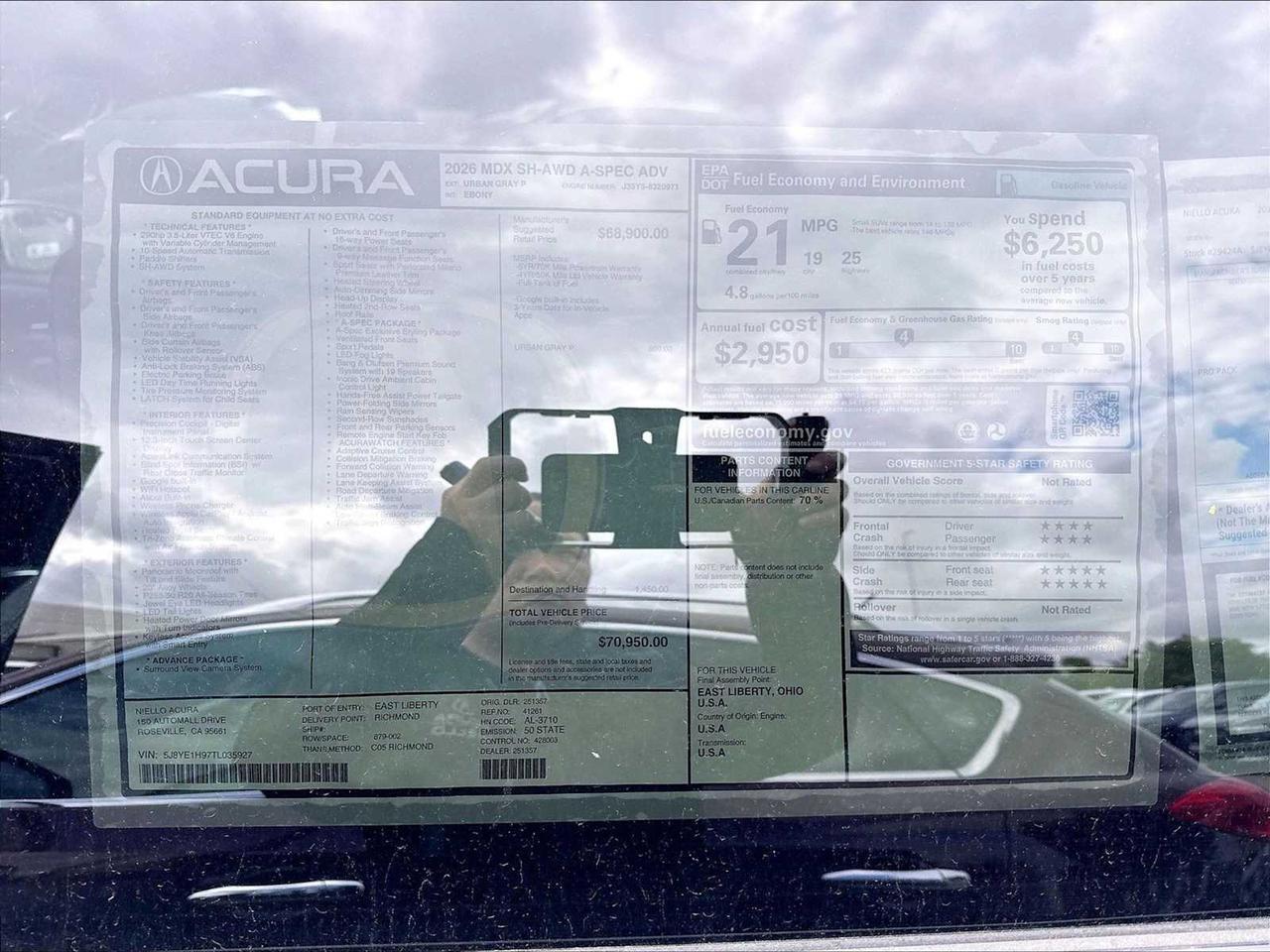 2026 Acura MDX w/A-Spec Advance Package Roseville CA