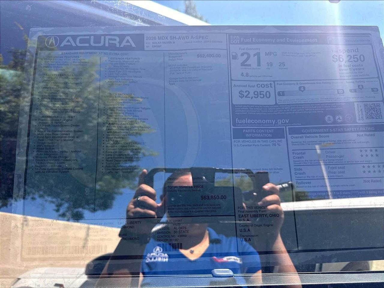2026 Acura MDX w/A-Spec Package Roseville CA