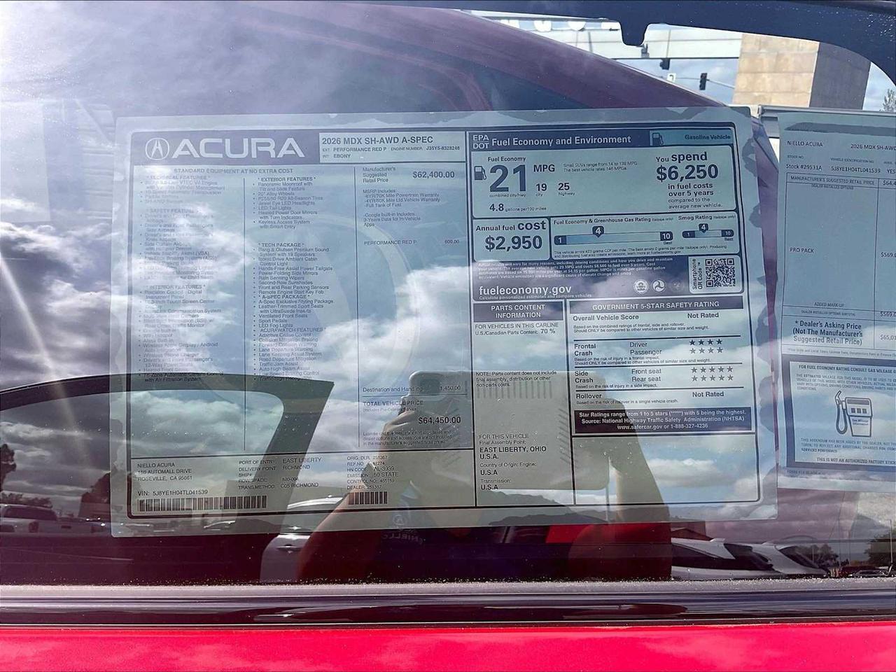 2026 Acura MDX w/A-Spec Package Roseville CA