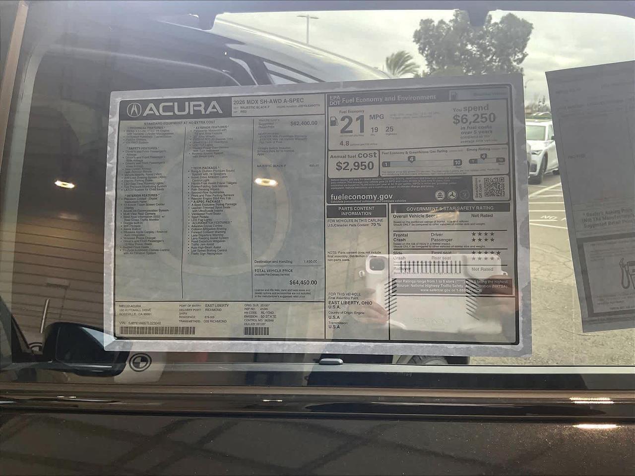 2026 Acura MDX w/A-Spec Package Roseville CA