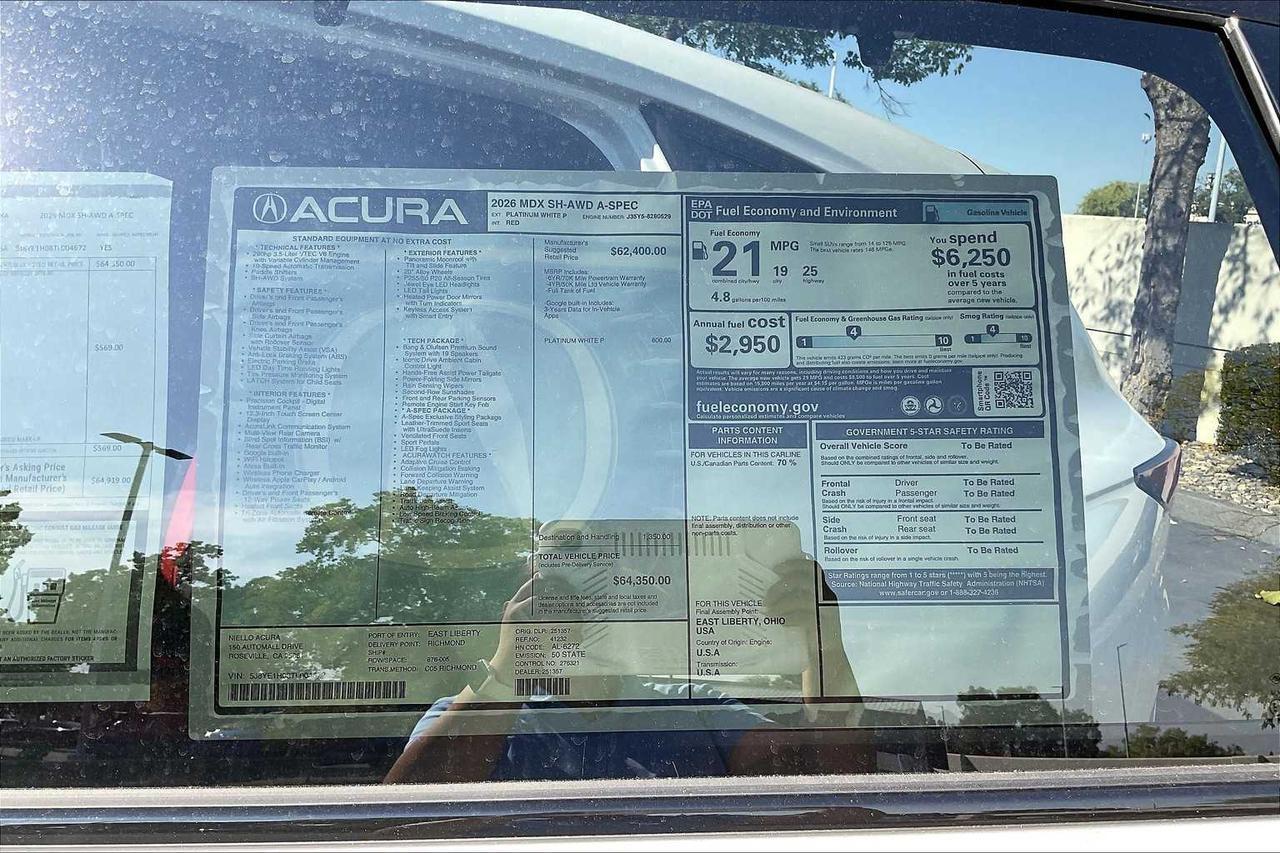 2026 Acura MDX w/A-Spec Package Roseville CA