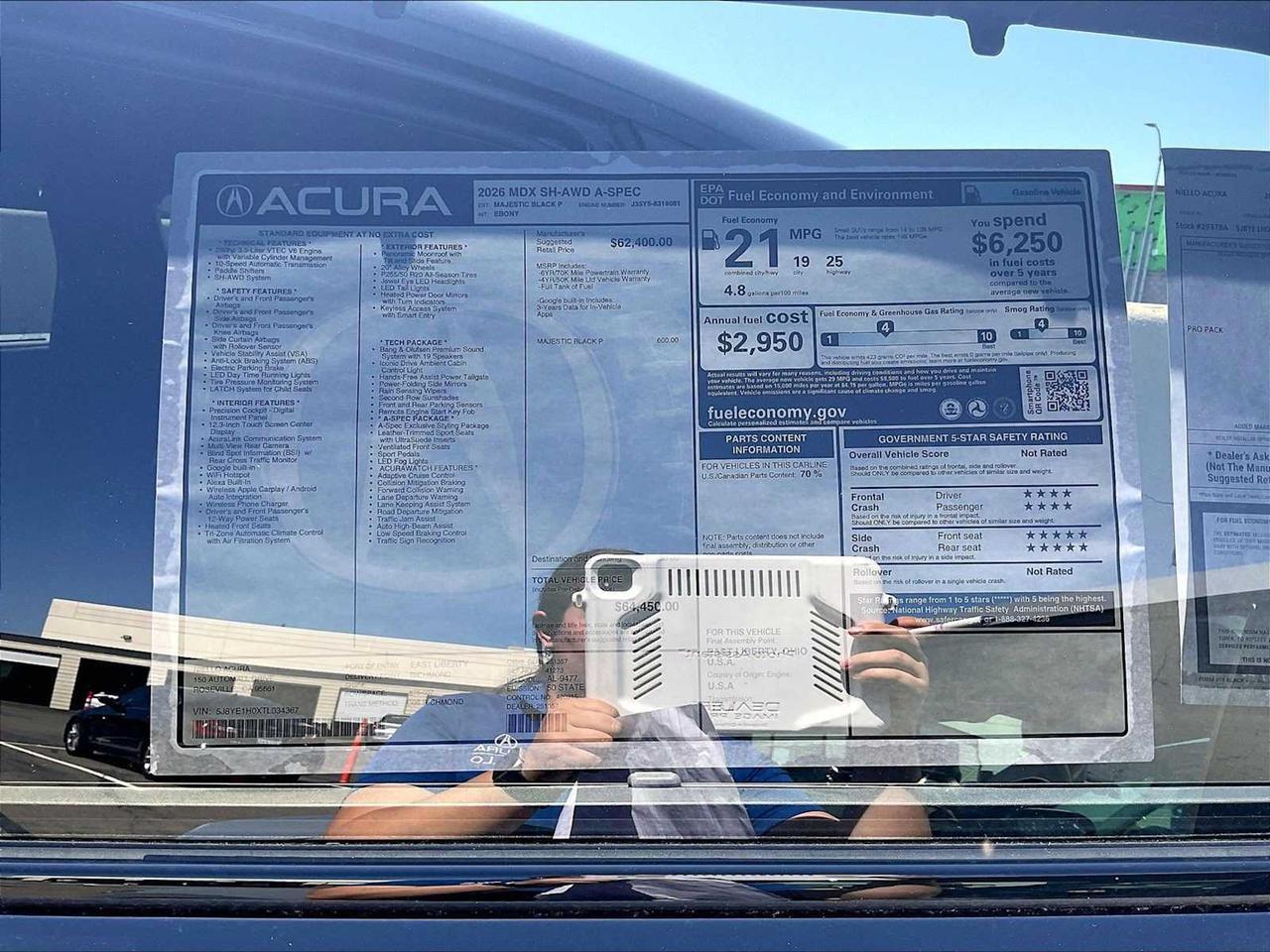 2026 Acura MDX w/A-Spec Package Roseville CA