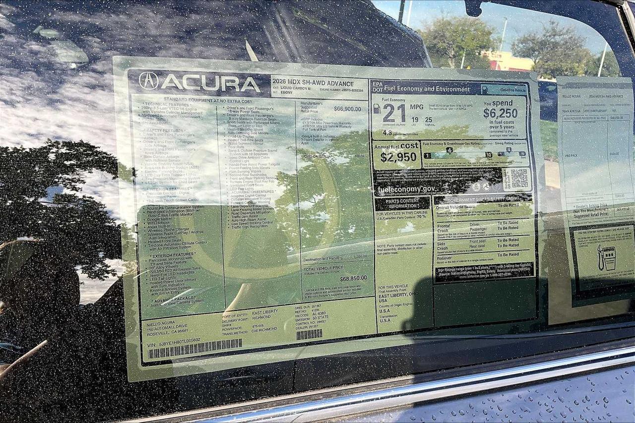 2026 Acura MDX w/Advance Package Roseville CA