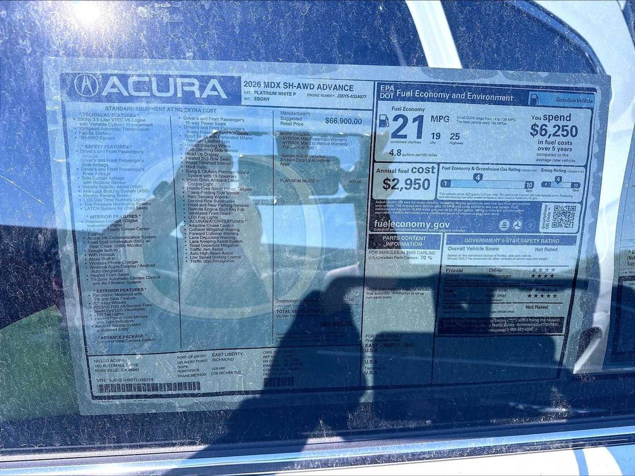 2026 Acura MDX w/Advance Package Roseville CA