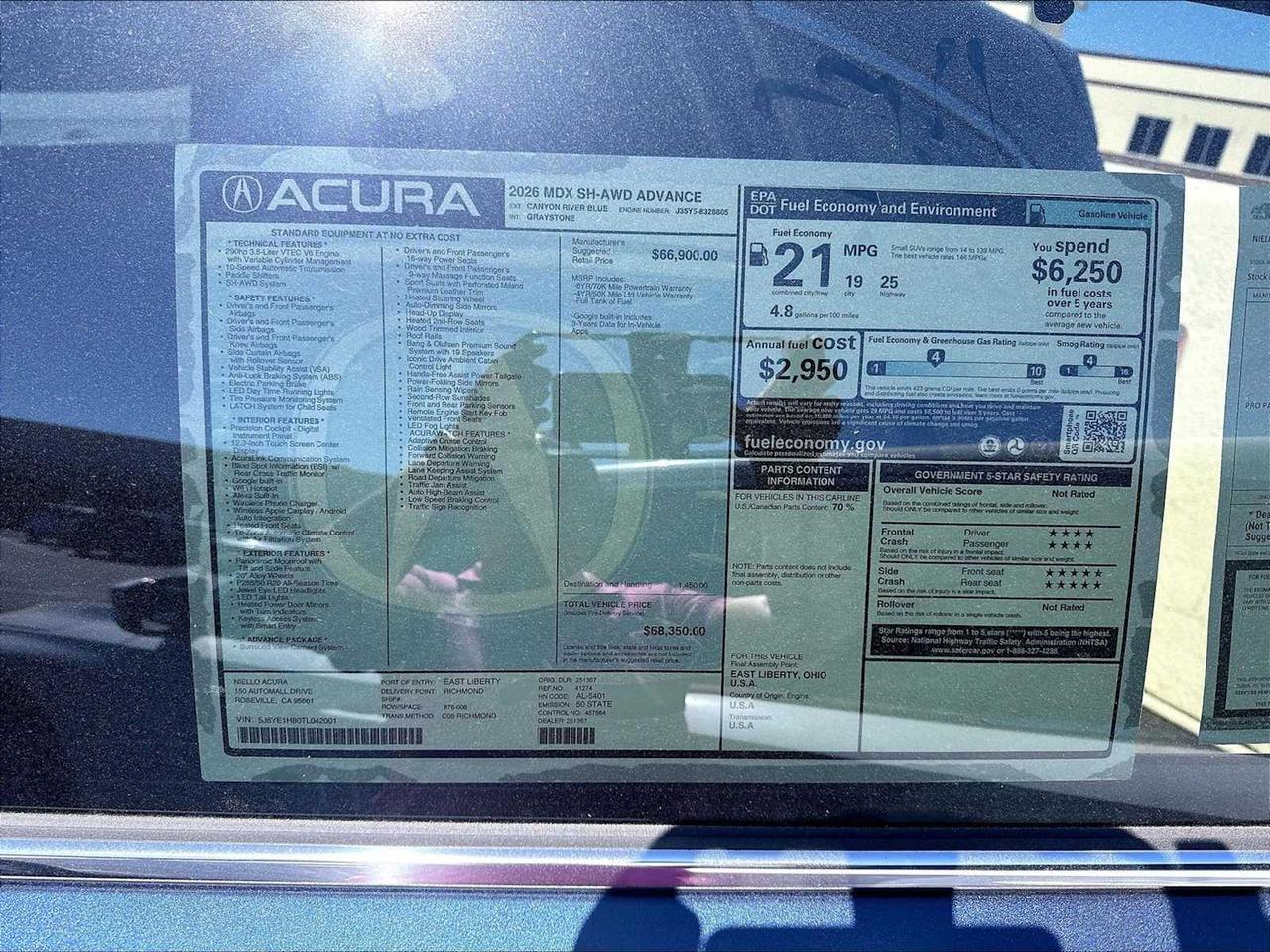2026 Acura MDX w/Advance Package Roseville CA