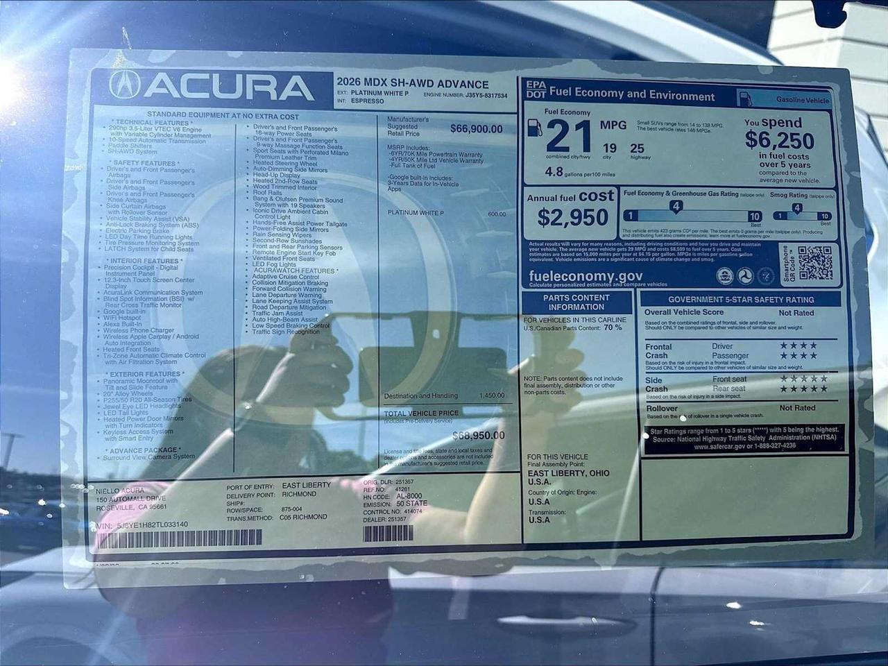 2026 Acura MDX w/Advance Package Roseville CA