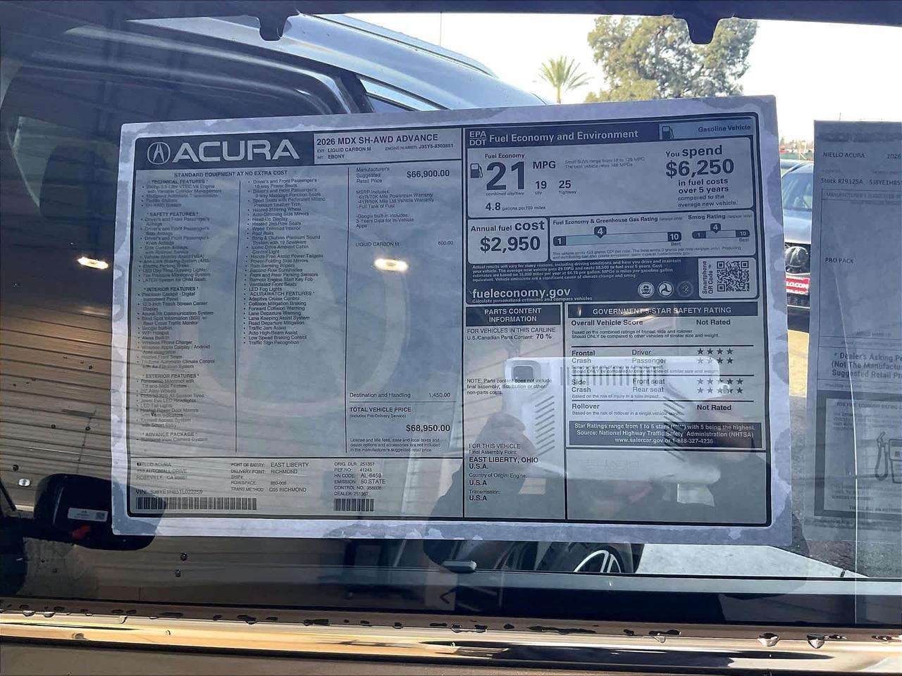 2026 Acura MDX w/Advance Package Roseville CA