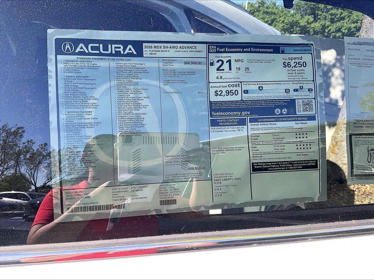 2026 Acura MDX w/Advance Package Roseville CA