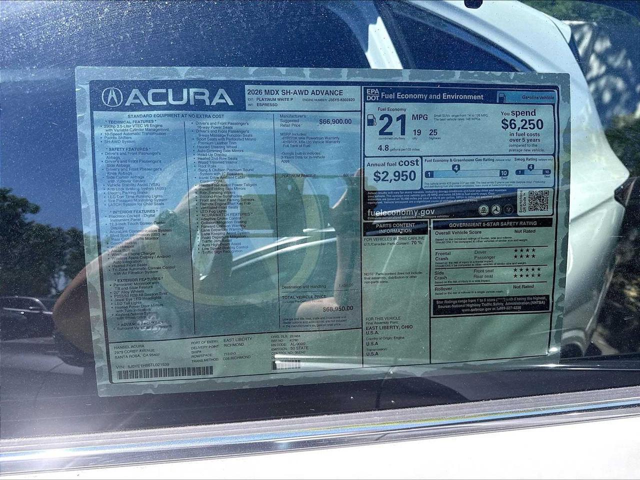 2026 Acura MDX w/Advance Package Roseville CA