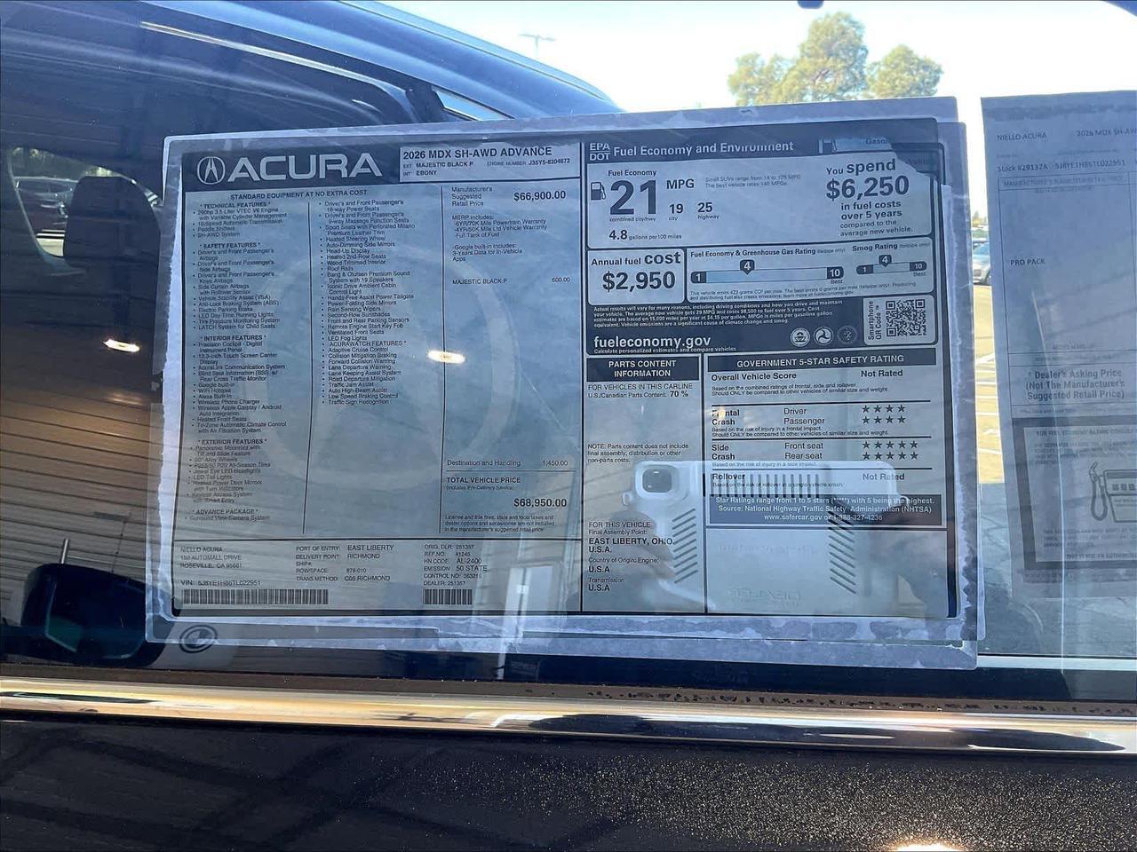 2026 Acura MDX w/Advance Package Roseville CA