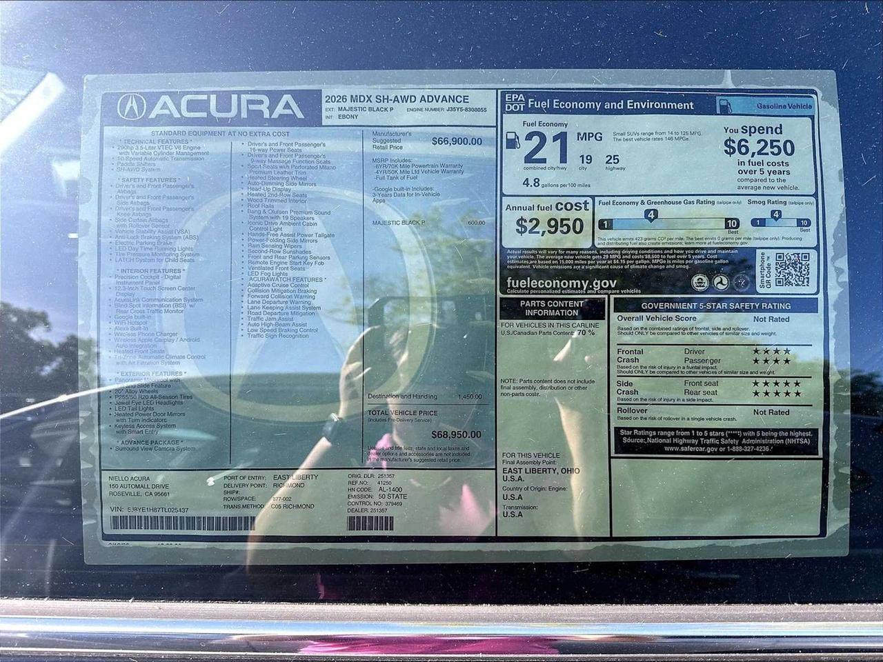 2026 Acura MDX w/Advance Package Roseville CA