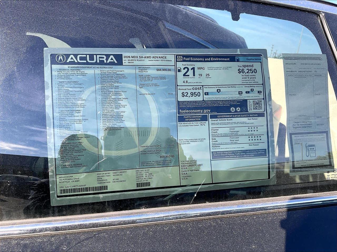 2026 Acura MDX w/Advance Package Roseville CA