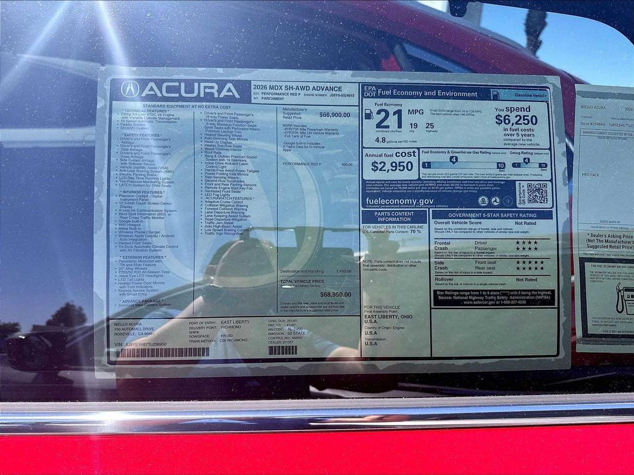 2026 Acura MDX w/Advance Package Roseville CA
