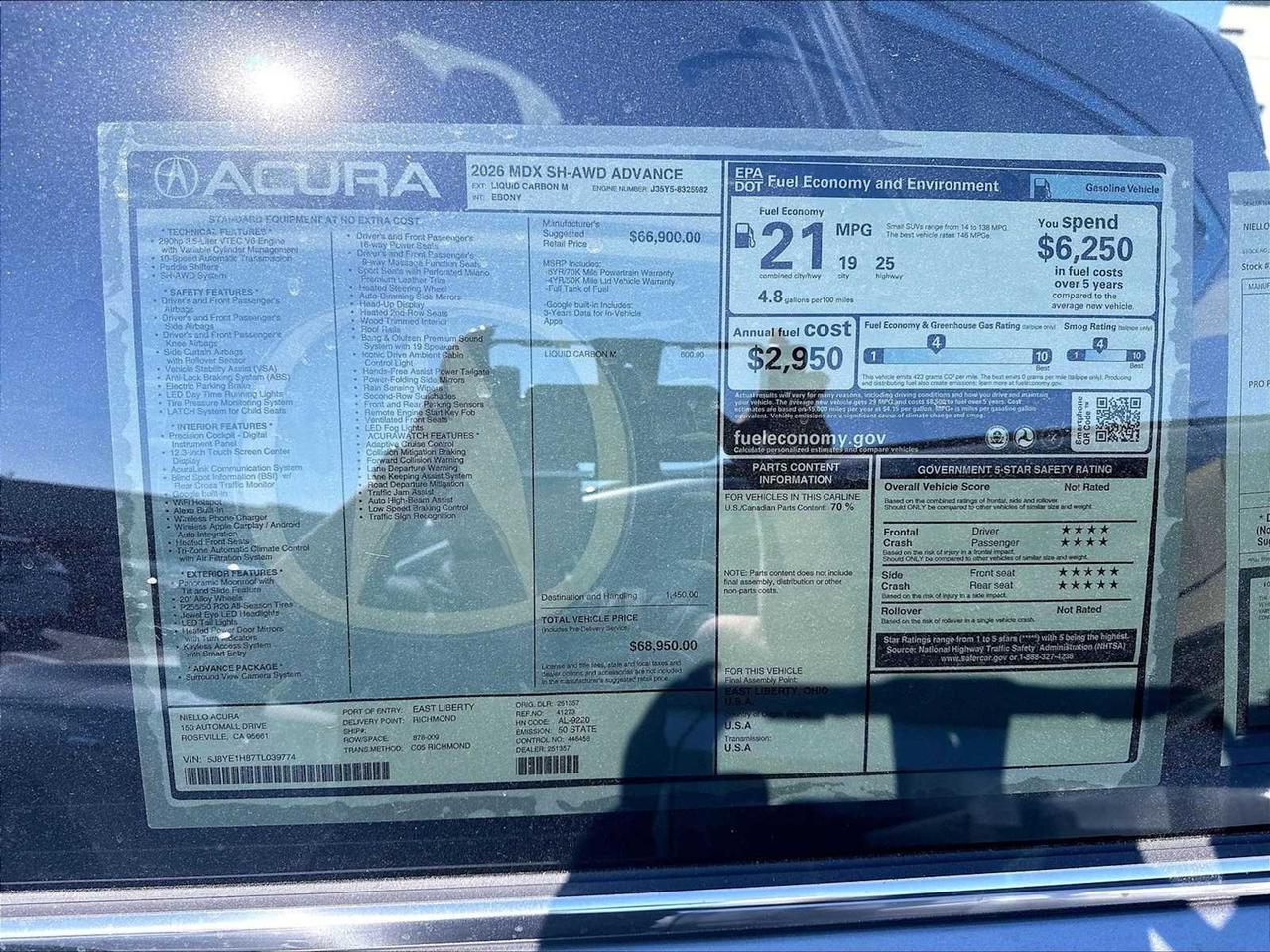 2026 Acura MDX w/Advance Package Roseville CA