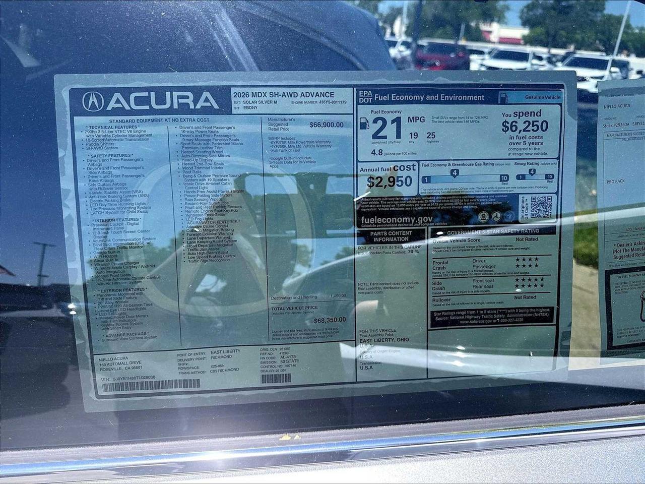 2026 Acura MDX w/Advance Package Roseville CA