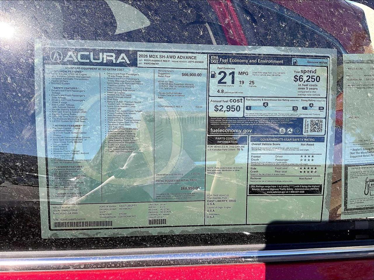 2026 Acura MDX w/Advance Package Roseville CA
