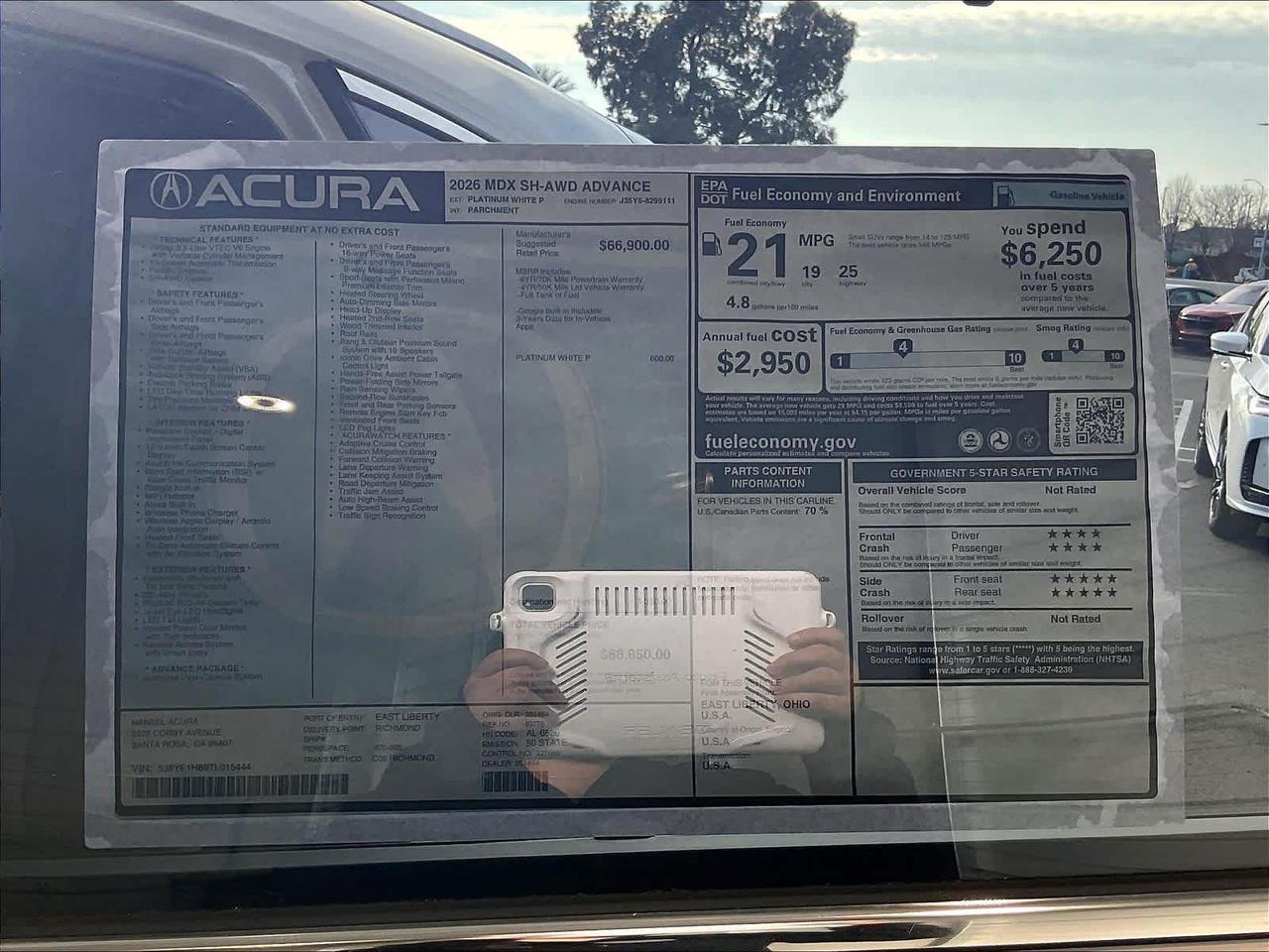 2026 Acura MDX w/Advance Package Roseville CA